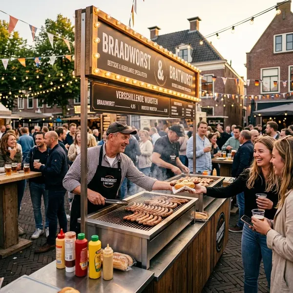Voor welke evenementen is een braadworstkraam geschikt