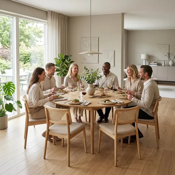 hoe groot ronde tafel 6 personen