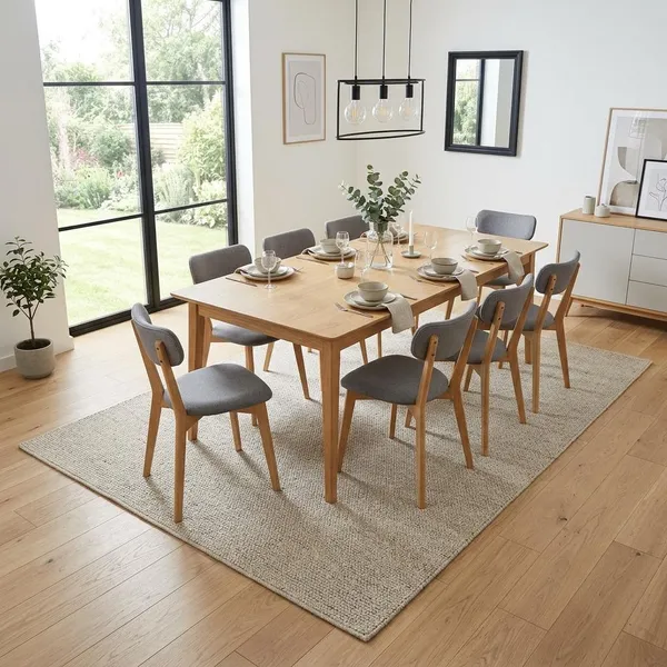 Welk vloerkleed is praktisch onder een eettafel