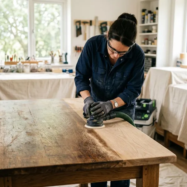 Wanneer moet je een eiken tafel schuren