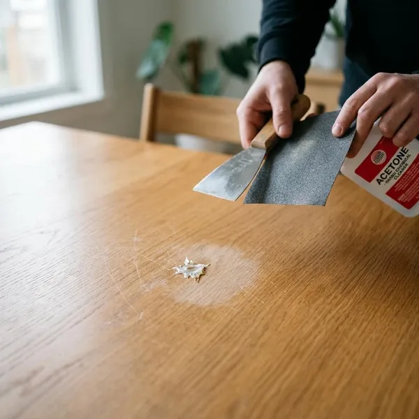 Hoe krijg je secondelijm van je tafel