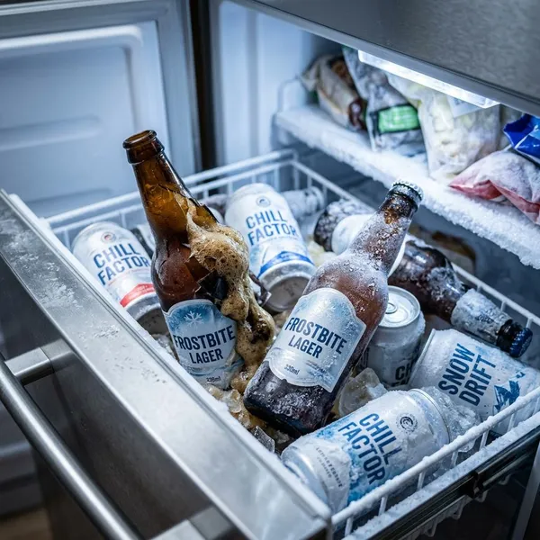 Wanneer bier bevriest in de vriezer
