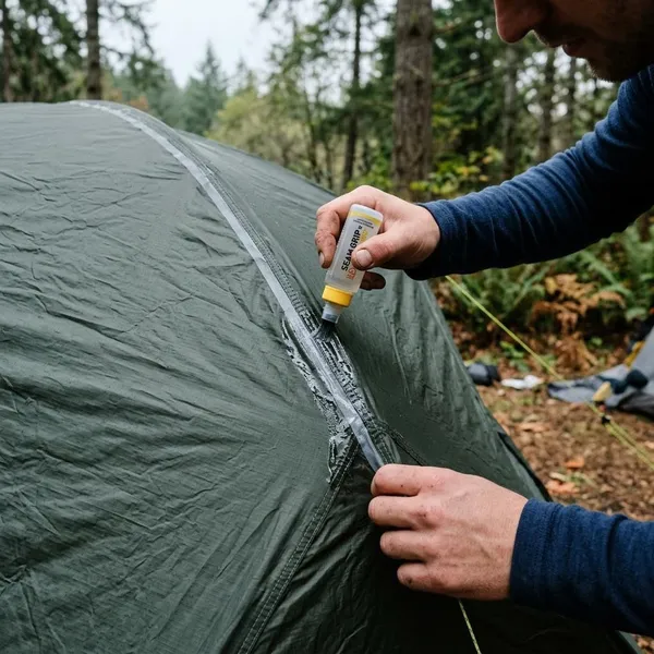 Tent schoonmaken voor impregneren