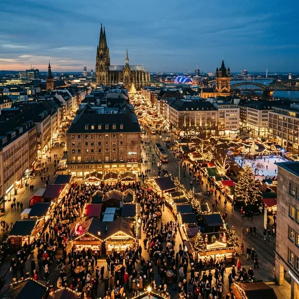 hoeveel kramen kerstmarkt Keulen