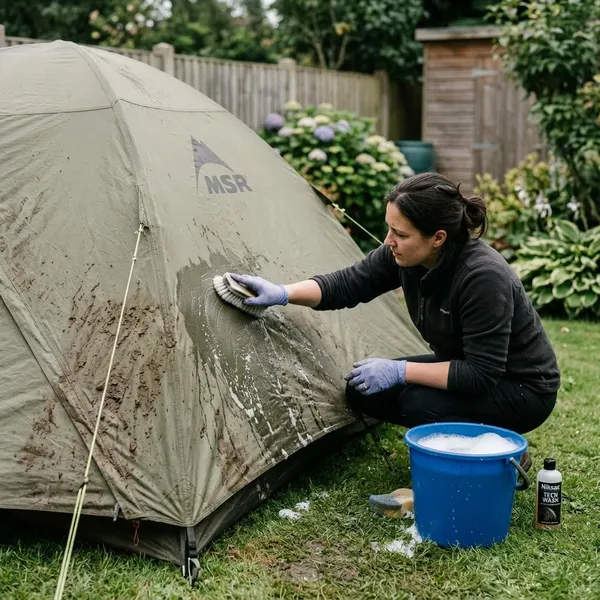 Zo maak je een tent veilig schoon