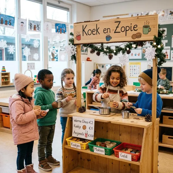 Koek-en-zopiekraam inrichten in de klas