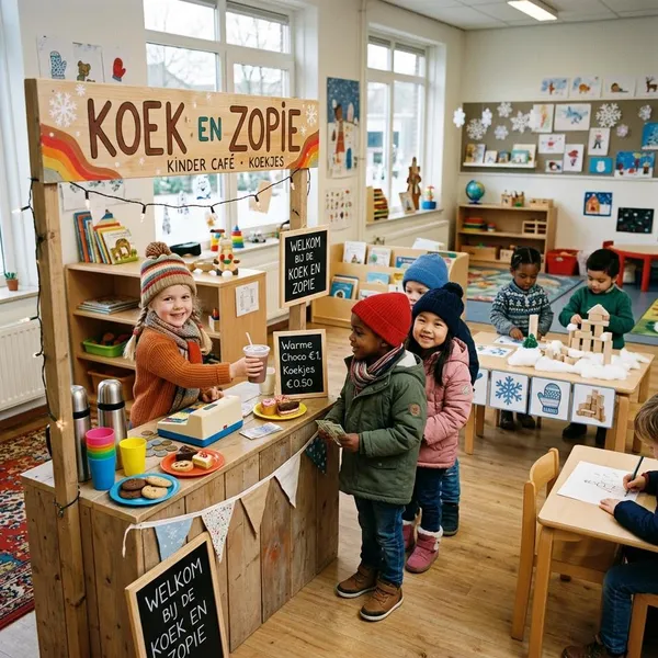 Spel en leerdoelen in de koek-en-zopiekraam