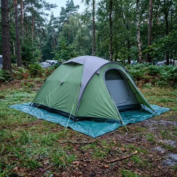 moet er een zeil onder een tent