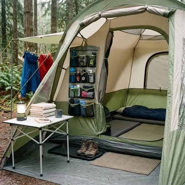 Koken en eten bij de tent