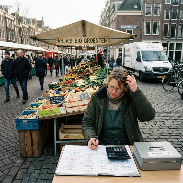 Rekenvoorbeeld voor de kosten van een marktkraam