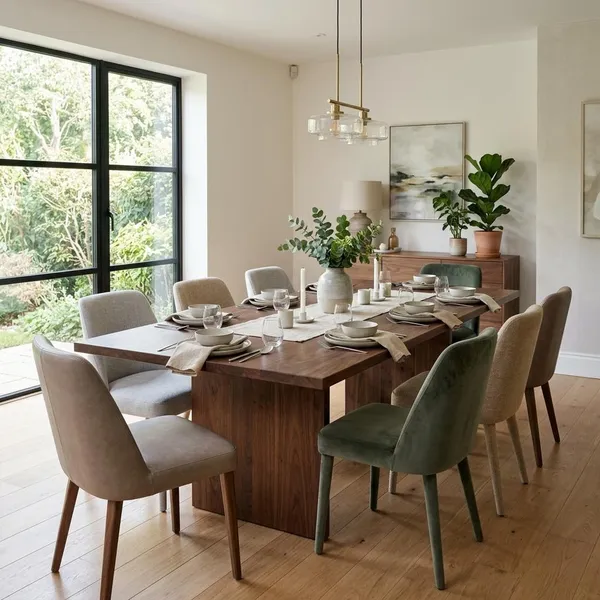 welke kleur stoelen bij donkerbruine tafel