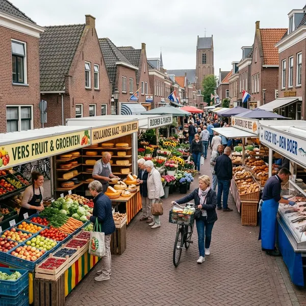 welke kramen staan er op de markt in Sassenheim