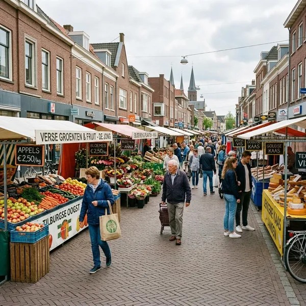 welke kramen staan er op de markt Tilburg